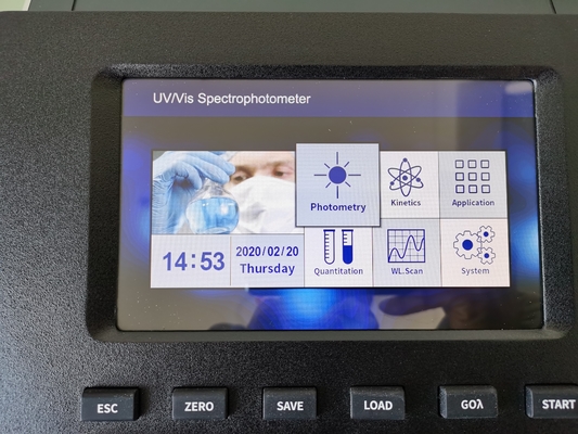 Test di laboratorio dell'acqua Essential 1nm Xenon Lamp Double Beam UV Vis Spectrophotometer
