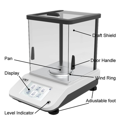 Port USB di laboratorio Tempo di stabilizzazione dell' equilibrio elettronico ≤ 4 secondi 0,1 mg Esterno