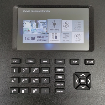 Spettrofotometro a pulsante di silicone 190-1100nm UV Vis Auto Zero per test di laboratorio