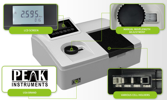 Spettrofotometro a raggio singolo UV visibile ad alta precisione da 4 nm per misure accurate