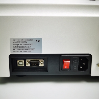 Display LCD retroilluminato da 40*70mm 4nm Single Beam Vis Spectrophotometer di Peak Instruments