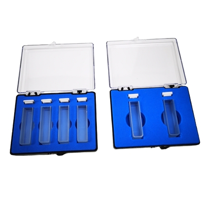 Spettrofotometro Cuvette di vetro Cuvette di quarzo 1 cm 10 mm per il raggio spettrale 190-2500 nm