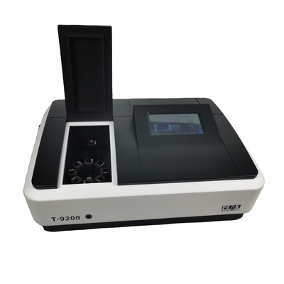 Luce sfuggente 360nm LCD Color Touch Screen 2nm doppio raggio UV-Vis Spettrofotometro Lunghezza focale Null