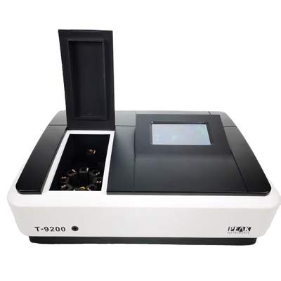 190-1100nm T-9200 Spettrofotometro con larghezza di banda di 2nm e Deuterium/Tungsten Lamp