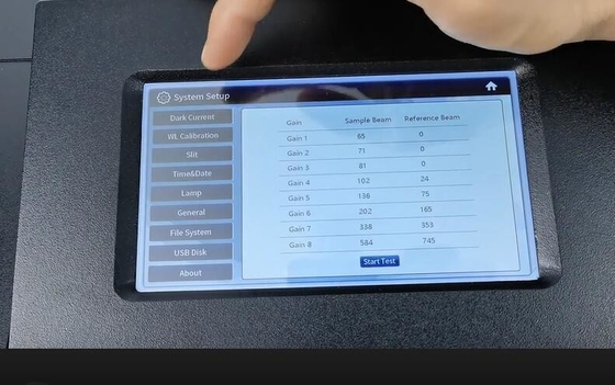 Spettrofotometro visibile UV T-9200 con larghezza di banda di 2 nm e touch screen